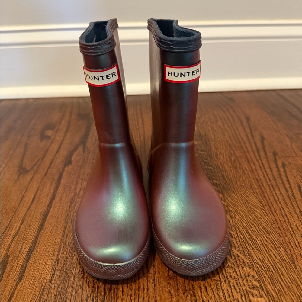 Hunter First Classic Metallic Rain Boots in Size US8 / UK7 Toddler